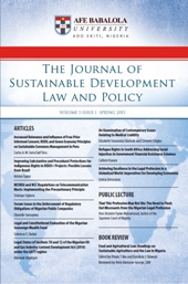 Journal of Sustainable Development Law and Policy